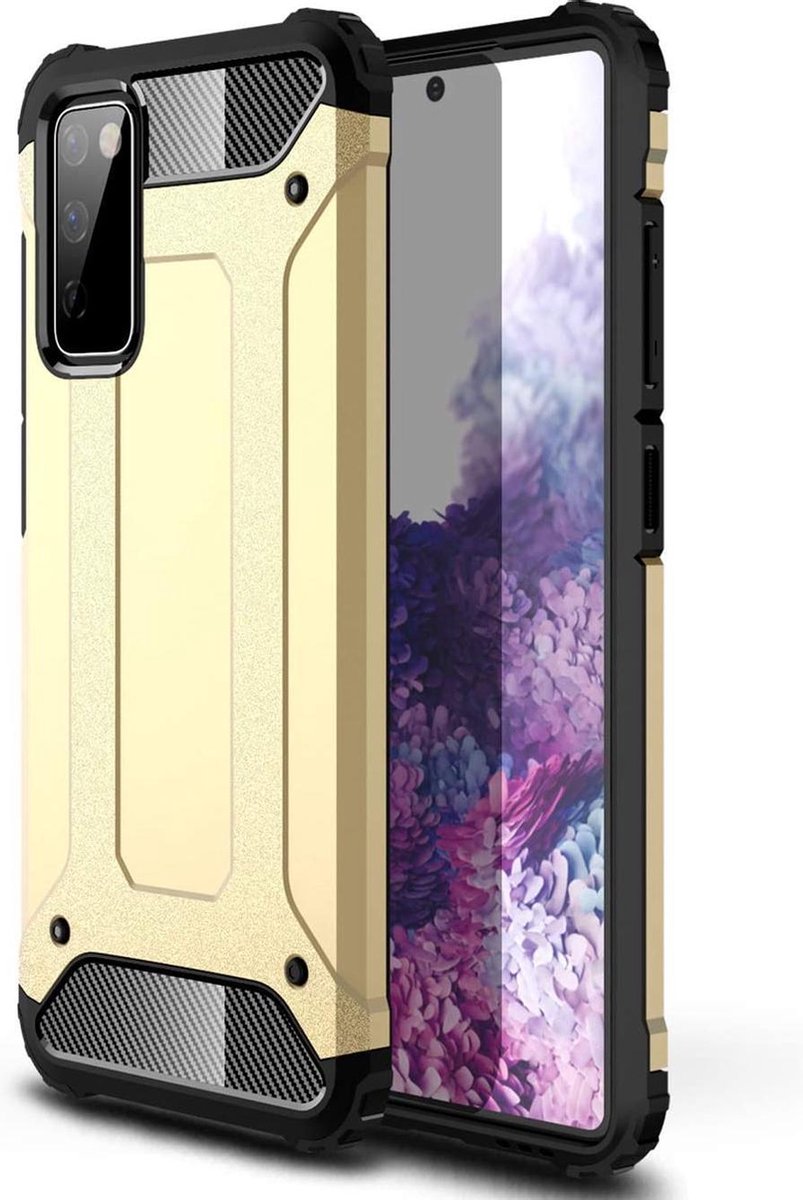 Hoesje Geschikt voor: Samsung Galaxy Note 20 Armor Hybrid - Goud