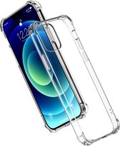 Telefoonhoesje Geschikt voor: iPhone 12 Pro - Anti -Shock Silicone Hoesje - Transparant