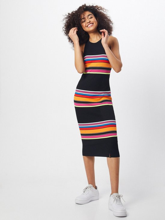 Superdry jurk stripe midi dress Zwart-12 (38) bol.com