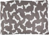 Flamingo - Hondenkussen Fleece Bones - Grijs - 91 x 71 x 4 cm