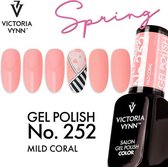 Gellak Victoria Vynn™ Gel Nagellak - Salon Gel Polish Color 252 - 8 ml. - Mild Coral