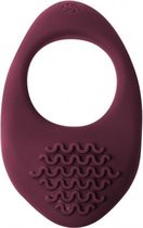 Vibrerende Cockring - Pure Passion - Clitoris Stimulator - Trilkogel - Elastisch - 100% Silicone - Moonshine - Donkerrood