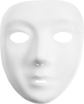 Masker, H: 17,5 cm, B: 14 cm, wit, 12 stuk/ 1 doos