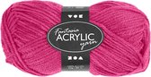 Fantasia acrylgaren, L: 80 m, neon roze, 50 gr/ 1 bol