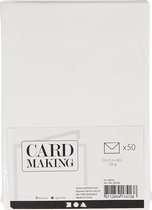 Enveloppen, afmeting envelop 11,4x16,2 cm, 120 gr, off-white, 50 stuk/ 1 doos