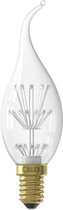 CALEX - LED Lamp - Kaarslamp BXS35 - E14 Fitting - 1W - Warm Wit 2100K - Transparant Helder - BES LED