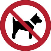 Pictogram bordje Honden niet toegestaan | Ø 100 mm - verpakt per 2 stuks