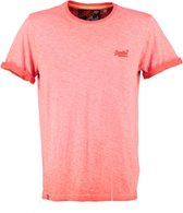 Superdry t-shirt hyper fire coral - Maat XS