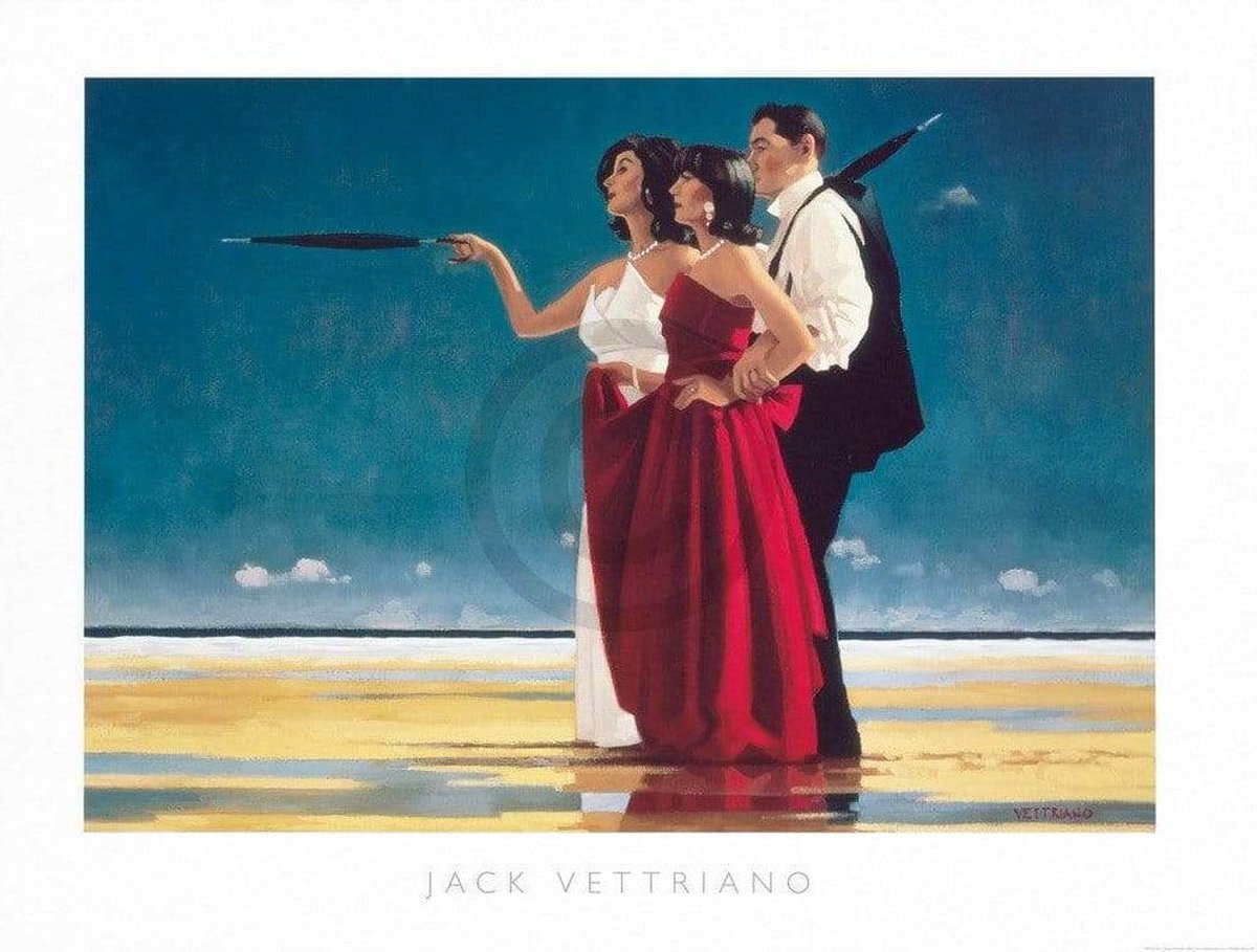 PGM Kunstdruk Jack Vettriano - The Missing Man I 80x60cm Divers