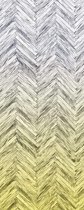 Fotobehang - Herringbone Yellow 100x250cm - Vliesbehang
