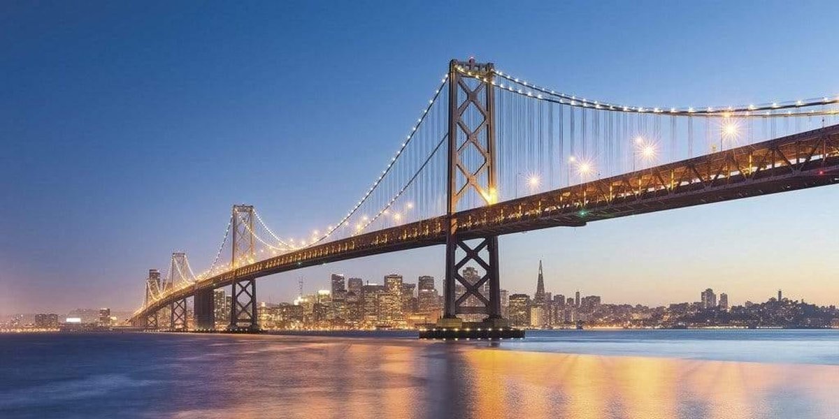Fotobehang - Spectacular San Francisco 200x100cm - Vliesbehang