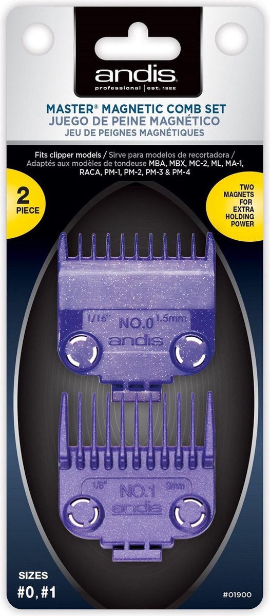 Andis Master Opzetkamset Nr.0 (1,5mm) + Nr.1 (3mm)