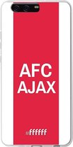 Huawei P10 Plus Hoesje Transparant TPU Case - AFC Ajax - met opdruk #ffffff