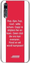 Huawei P20 Pro Hoesje Transparant TPU Case - AFC Ajax Clublied #ffffff
