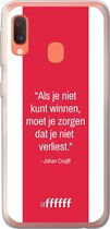 Samsung Galaxy A20e Hoesje Transparant TPU Case - AFC Ajax Quote Johan Cruijff #ffffff