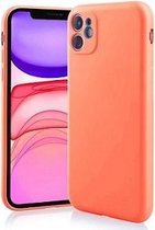 iPhone 11 Siliconen Hoesje Pastelkleur Licht Oranje