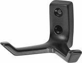Zwarte aluminium dubbele kapstokhaak