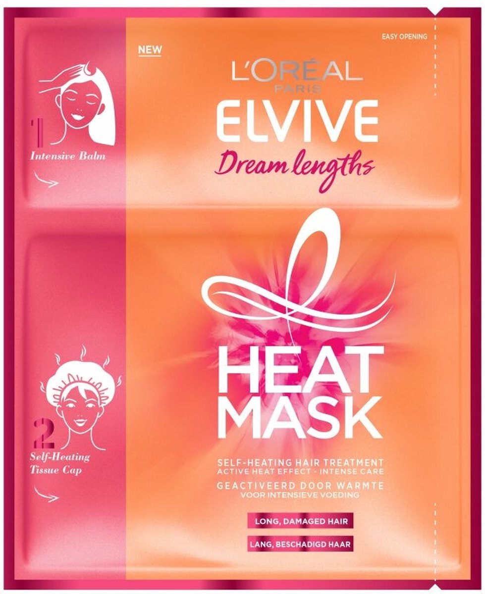 L'Oréal Paris Elvive Dream Lengths Heat Mask - Haarmasker - 12 x 40 ml -...  | bol.com