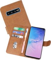Bookstyle Wallet Cases Hoesje voor Samsung Galaxy S10 Bruin