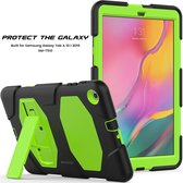 Samsung Tab A 10.1 model 2019 Bumper Case met ingebouwde kickstand groen