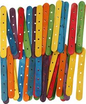Constructiehoutjes, l: 15 cm, b: 1,8 cm, 500 div, kleuren assorti