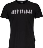 Just Cavalli Shortsleeve Zwart 2XL Heren