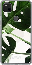 Google Pixel 4a Hoesje Transparant TPU Case - Tropical Plants #ffffff