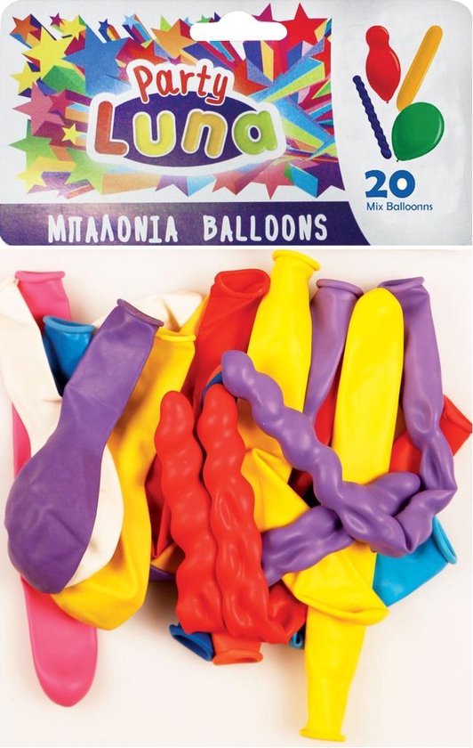 Diakakis Ballonnen Mix Latex Multicolor 20 Stuks