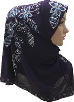 Luxe paarse hoofdoek, prachtig hijab.