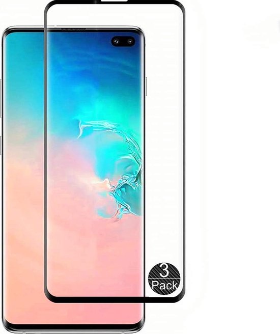 3x Plein Écran Verre Trempé Pour Samsung Galaxy S10e En Noir Film