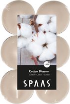 SPAAS 12 Maxi Theelichten Geur, ± 10 uur - Cotton blossom