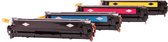 Print-Equipment Toner cartridge / Alternatief voordeel pakket HP 128A zwart, rood, geel, blauw | HP LaserJet CP1500/ CP1525/ n/ nw/ CP1526nw/ CM1400/ C