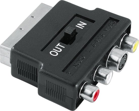 Hama Adaptateur AV, prise S-VHS/3 prises RCA - connecteur péritel, 4  broches | bol