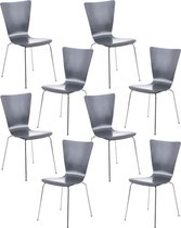 CLP Aaron Set van 8 Bezoekersstoel grijs
