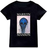 Marilyn Manson - Halloween Painted Hollywood Kinder T-shirt - Kids tm 8 jaar - Zwart
