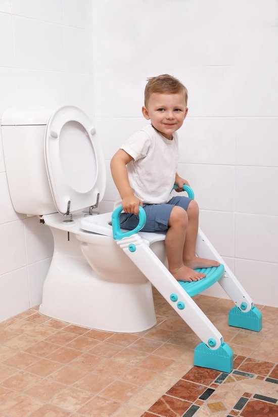 Dreambaby Step-Up Toilet Trainer - wc verkleiner met trapje -  toiletverkleiner - Aqua-Wit | bol.com