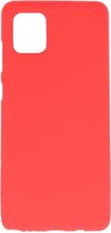 Hoesje Geschikt voor de Samsung Galaxy Note 10 Lite - Backcover Color Telefoonhoesje - Rood