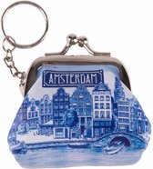 SH Portemonnee Klein Amsterdam Delfts Blauw - Souvenir