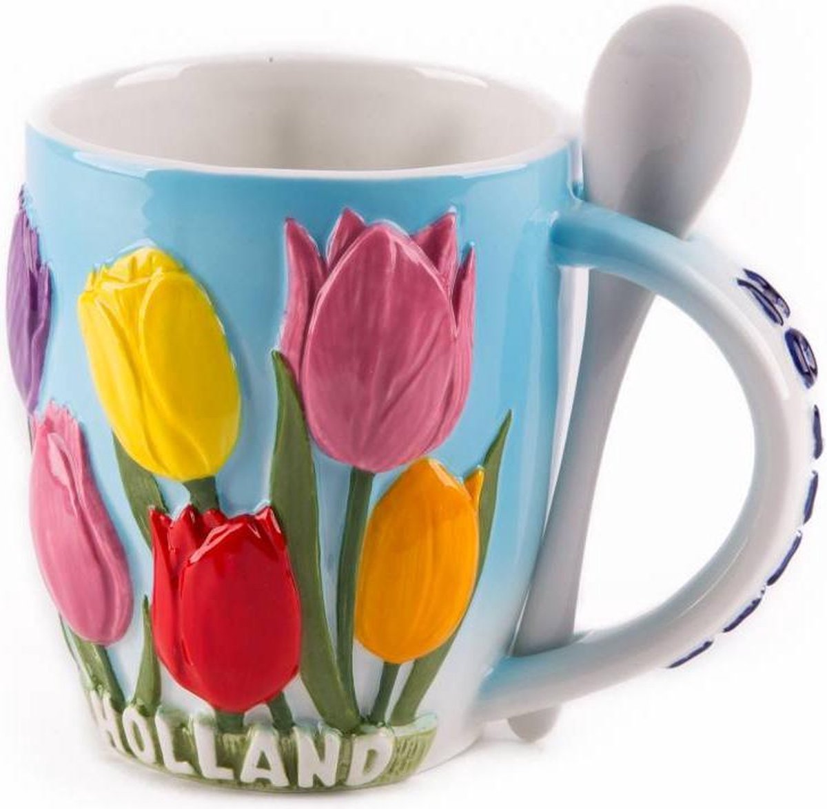 Beker met lepel tulpen Holland 'Zuiderzee'