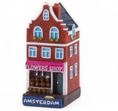Polystone Huisje Flower Shop Amsterdam - Souvenir