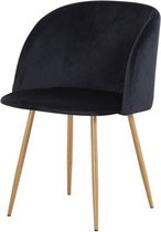 Fluwelen stoel, 55.5x60xH83 cm - YPOS
