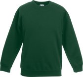 Fruit Of The Loom Kids Unisex Klassieke 80/20 set-in Sweater (2 stuks) (Bottle Groen)