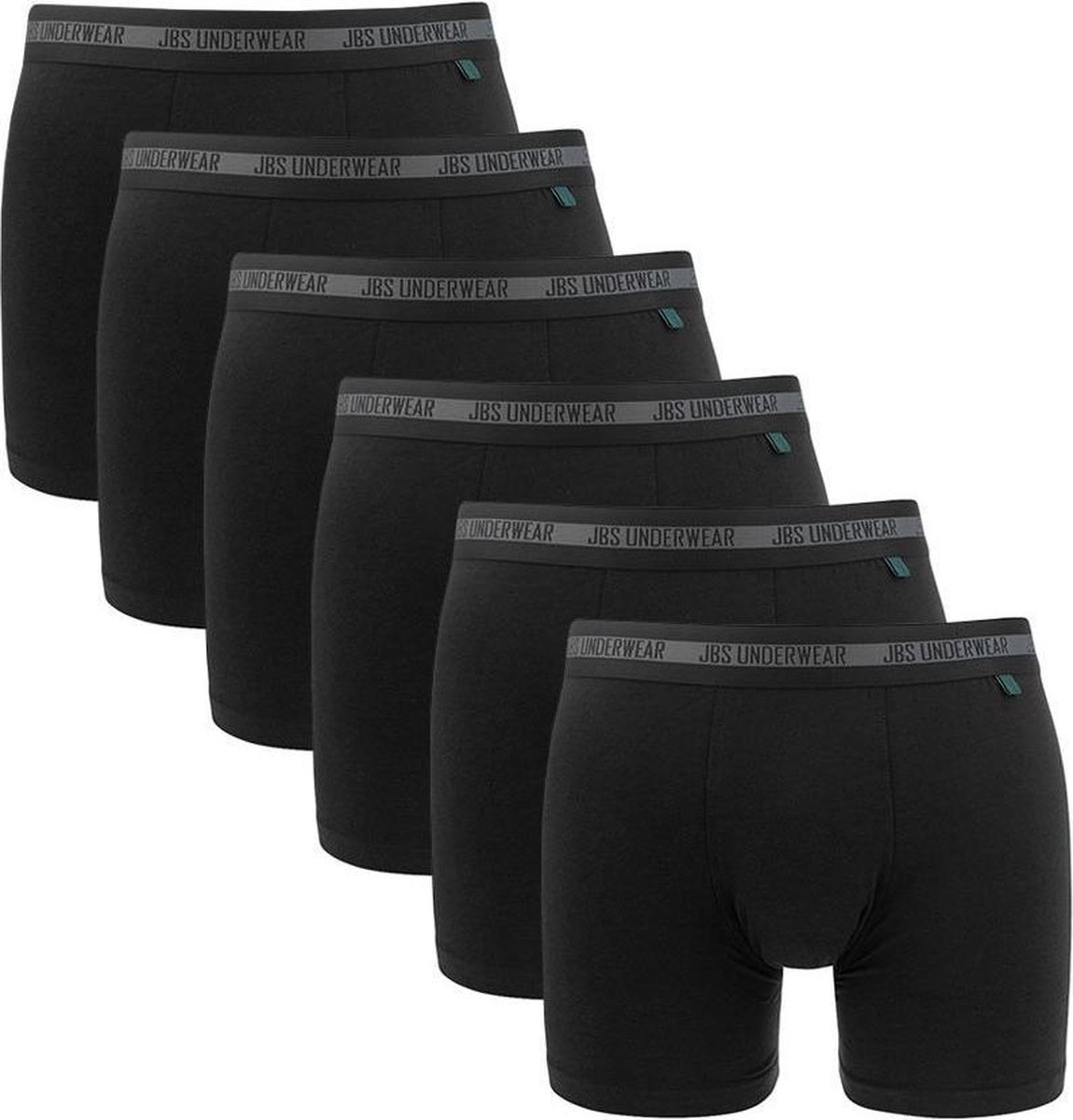 JBS 6P bamboe boxers zwart - XXL