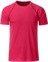 James and Nicholson - Heren Sportshirt (Roze/Zwart)