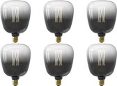 CALEX - LED Lamp 6 Pack - Kiruna Moonstone - E27 Fitting - Dimbaar - 4W - Warm Wit 2200K - Rookkleur - BES LED