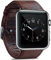 Leren genuine band - donker bruin - Geschikt voor Apple Watch