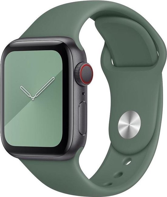 Sport band - dennengroen - Geschikt voor Apple Watch - 38mm en 40mm - SM -  iwatch - | bol.com
