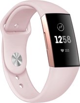 Charge 3 & 4 sport silicone band - pink sand - Geschikt voor Fitbit