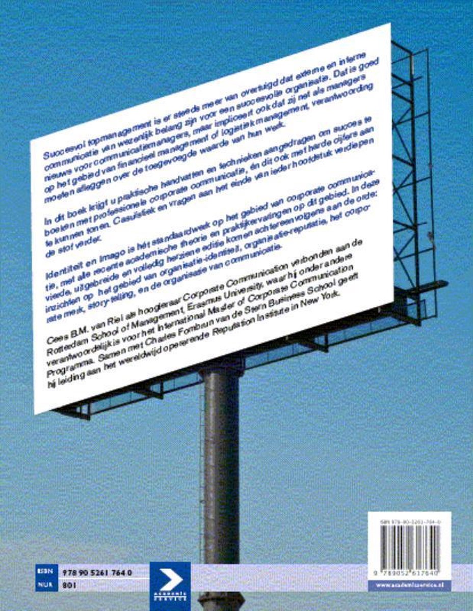 Identiteit & Imago - back cover