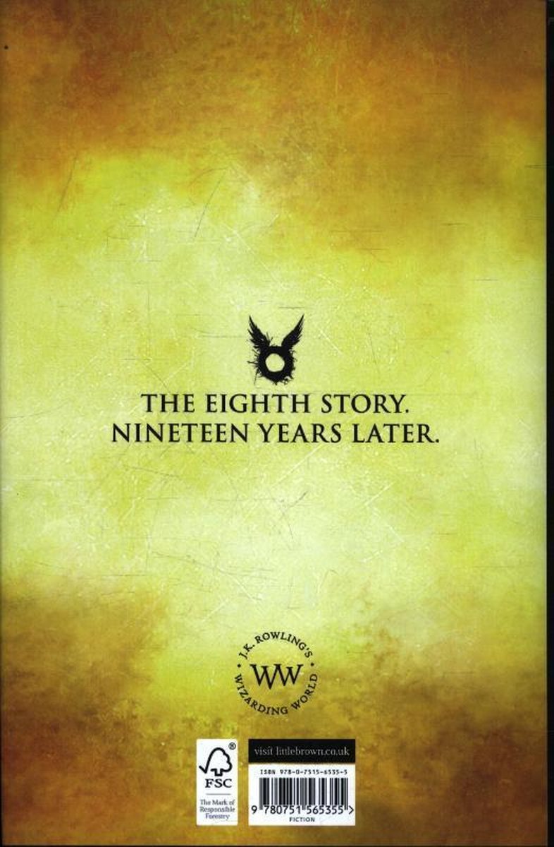 Harry Potter & The Cursed Child I & II - back cover